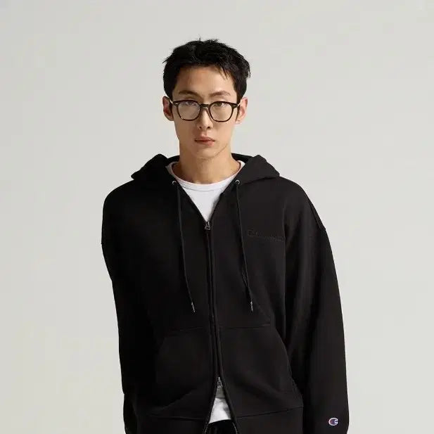 [BUNJANG] Champion Small Logo Loose Fit Hoodie Zip-up M / 챔피온 스몰 로고 루즈핏 후드 집업 M