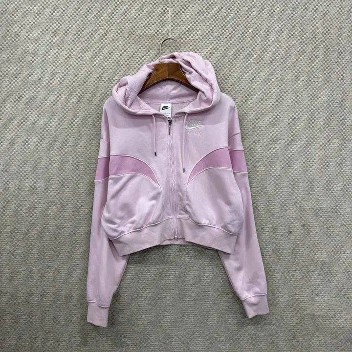 [BUNJANG] Nike Air Embroidered Logo Cropped Hoodie Zip-Up Size S / 나이키 에어 자수로고 크롭 후드집업 S A09216