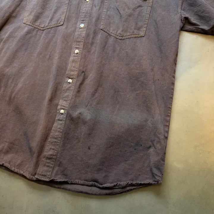 [BUNJANG] UP TIME Fading Short Sleeve Shirt L / UP TIME 하드 페이딩 반팔 셔츠 L 파키스탄 생산