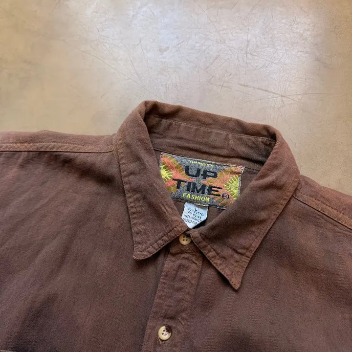 [BUNJANG] UP TIME Fading Short Sleeve Shirt L / UP TIME 하드 페이딩 반팔 셔츠 L 파키스탄 생산