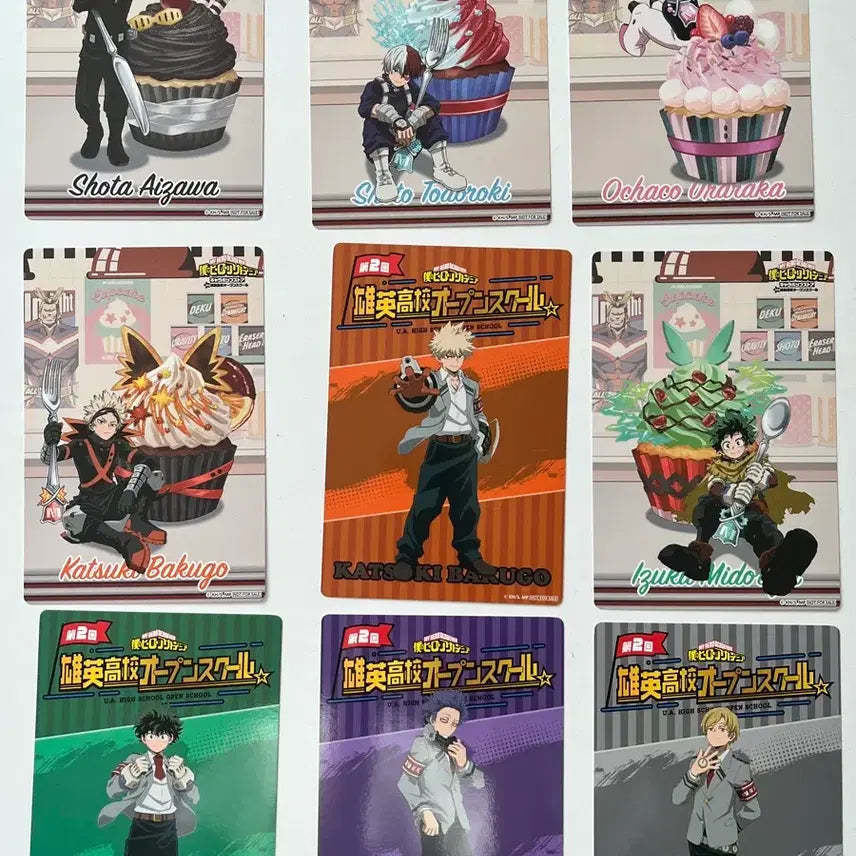 [BUNJANG] My Hero Academia Open School POB Card Bundle Set / 나의 히어로 아카데미아 오픈 스쿨 특전카드 일괄9장 판매