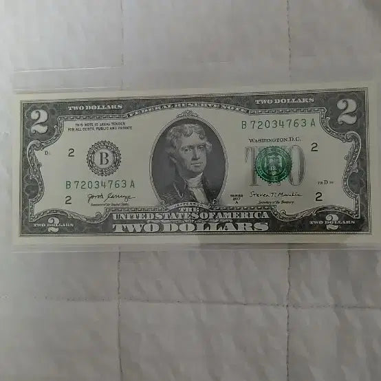 [BUNJANG] 2017 United States Two Dollar Bill / 2달러 지폐 (2017년)
