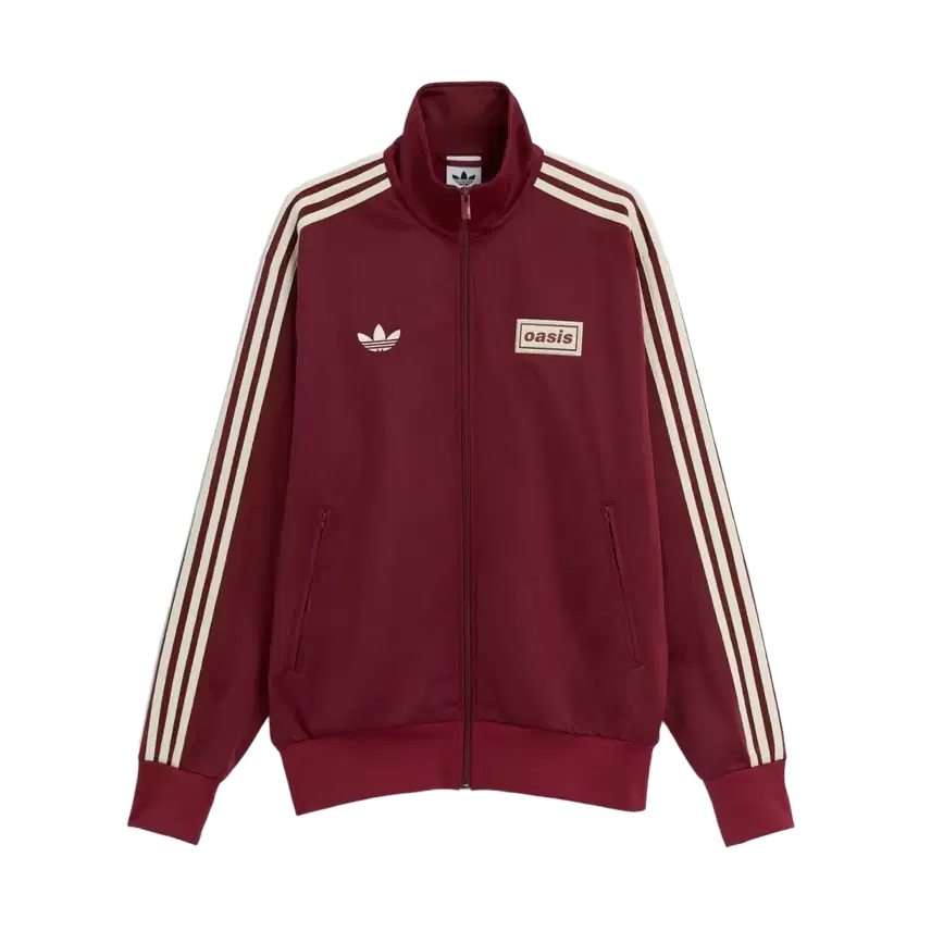 [BUNJANG] Adidas x Oasis Tour Firebird Track Top Noble Maroon / 아디다스 x 오아시스 투어 파이어버드 트랙 탑 노블 마룬