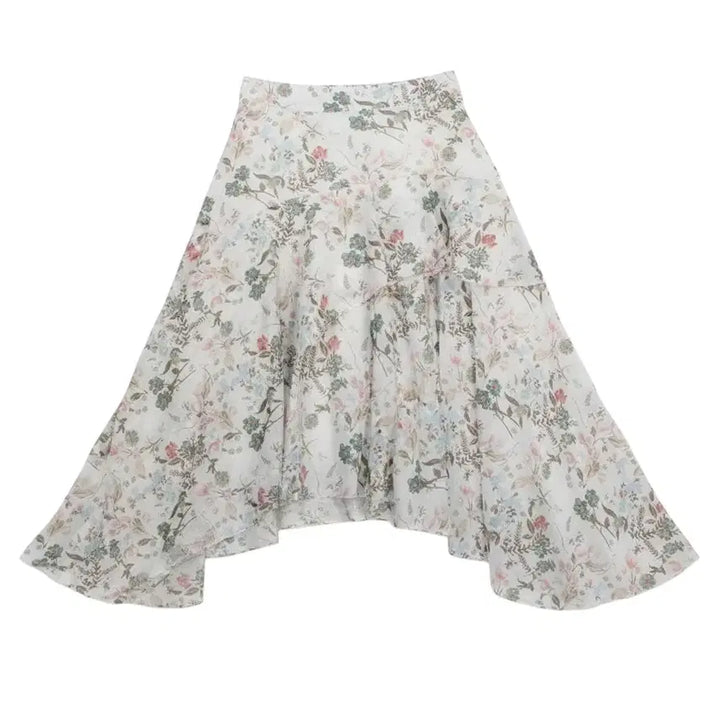 [BUNJANG] Floral Unbalanced Skirt IV (Size 38) / 여성38사이즈/ 목단 플로럴 언밸런스 스커트IV 36-114