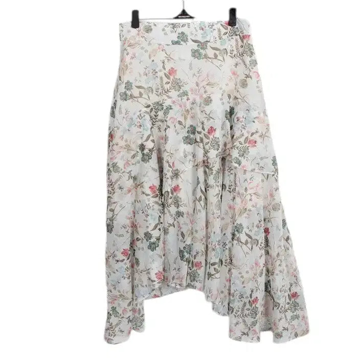 [BUNJANG] Floral Unbalanced Skirt IV (Size 38) / 여성38사이즈/ 목단 플로럴 언밸런스 스커트IV 36-114