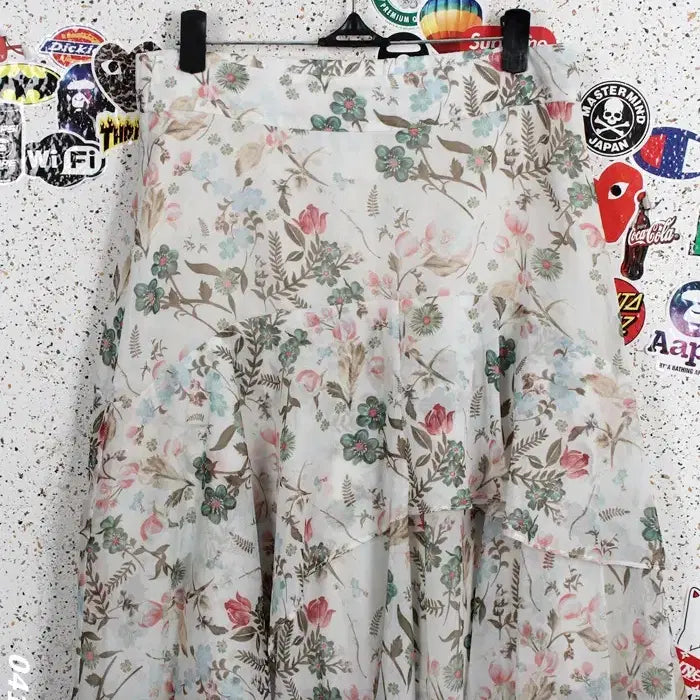 [BUNJANG] Floral Unbalanced Skirt IV (Size 38) / 여성38사이즈/ 목단 플로럴 언밸런스 스커트IV 36-114