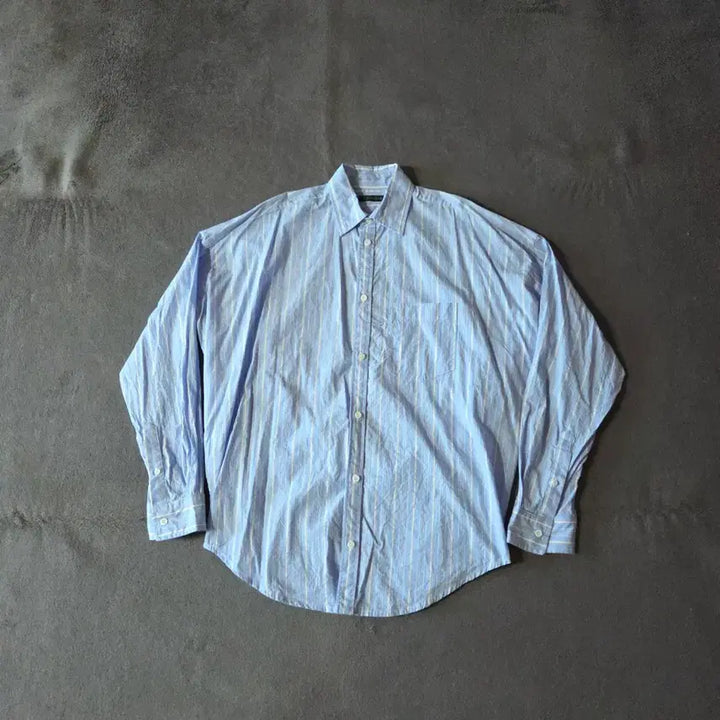 [SOLD OUT] 발렌시아가 스트라이프 백로고 오버 셔츠 S