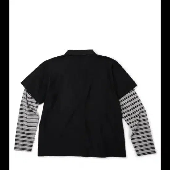 [BUNJANG] Etce Layered Stripe Polo T-shirt / Etce 레이어드 스트라이프 폴로티