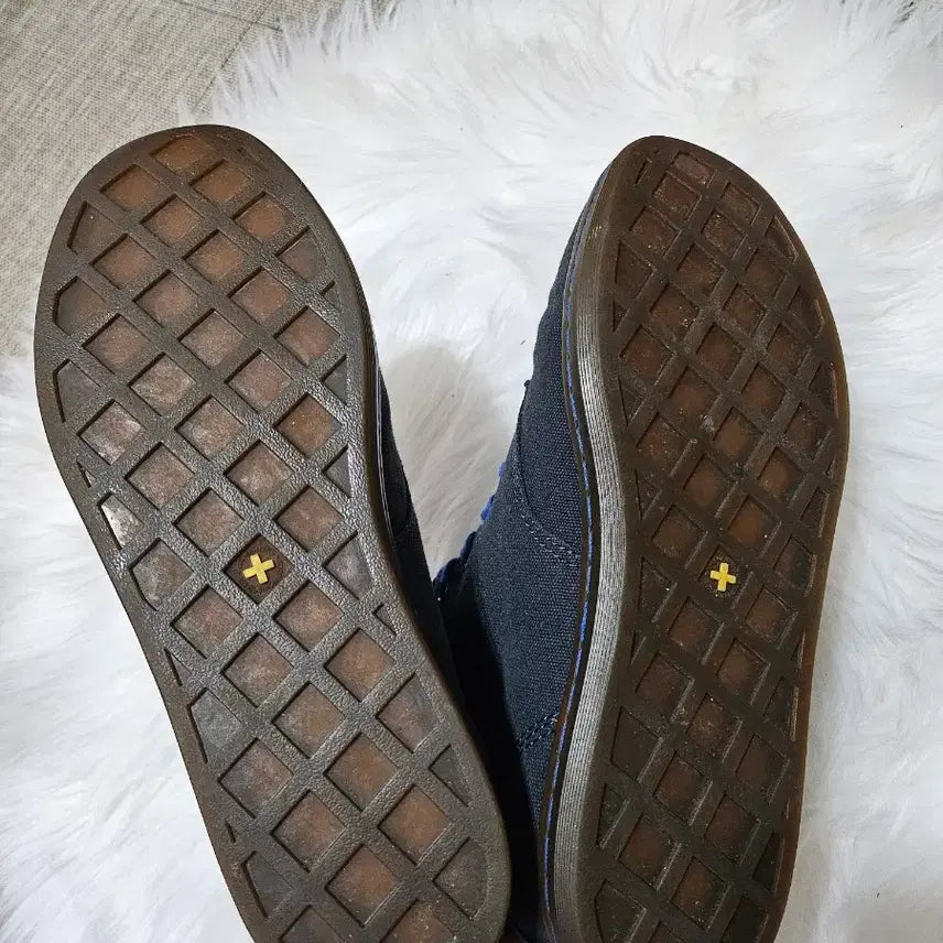 [BUNJANG] Dr. Martens Denim Canvas Boots / 닥터마틴 스타일 데님 캔버스 부츠 블루 레이스