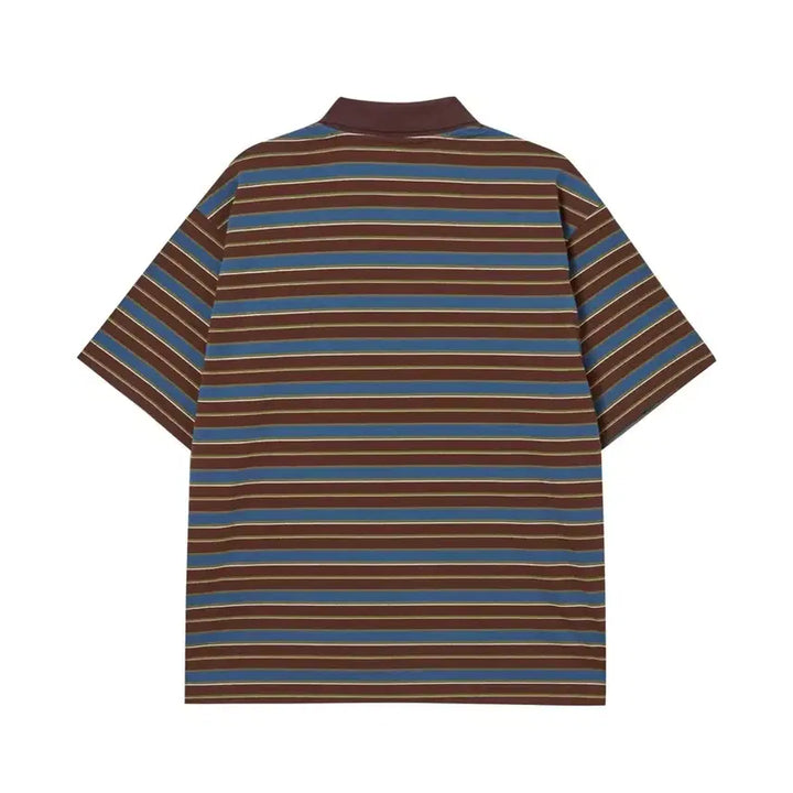 [SOLD OUT] [2] 신더 스트라이프 폴로 티셔츠 브라운