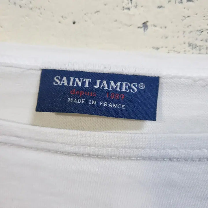 [BUNJANG] Saint James White and Blue Stripe Long Sleeve T-Shirt XS / 세인트제임스 흰파 스트라이프 긴팔티 xs