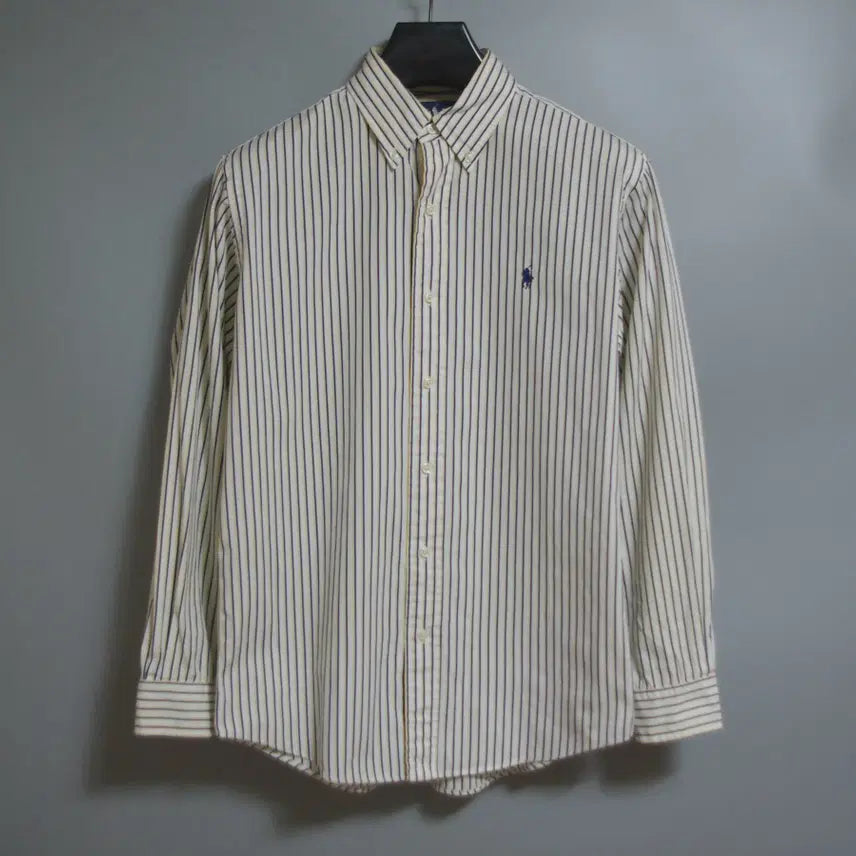 [BUNJANG] Ralph Lauren Striped Button-Down Custom Fit Shirt / 랄프로렌 스트라이프 셔츠 100
