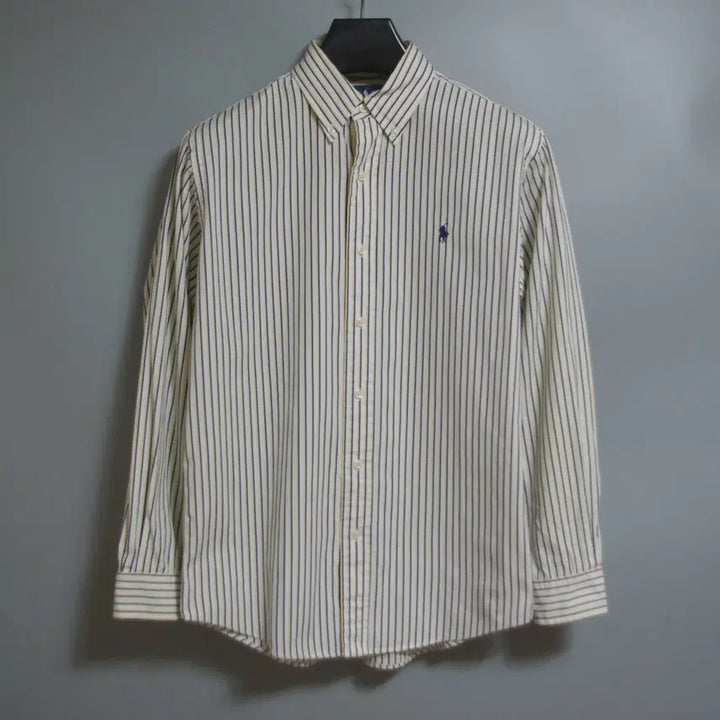 [BUNJANG] Ralph Lauren Striped Button-Down Custom Fit Shirt / 랄프로렌 스트라이프 셔츠 100