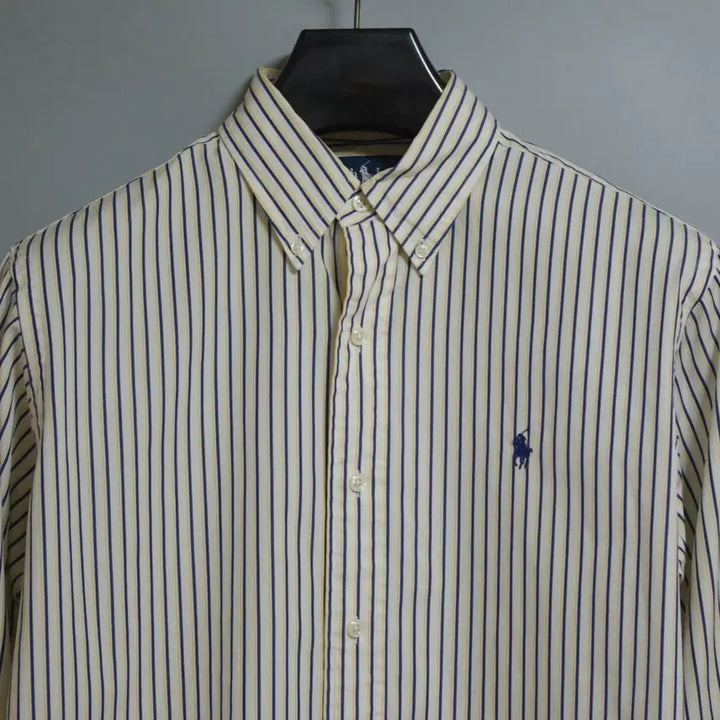 [BUNJANG] Ralph Lauren Striped Button-Down Custom Fit Shirt / 랄프로렌 스트라이프 셔츠 100
