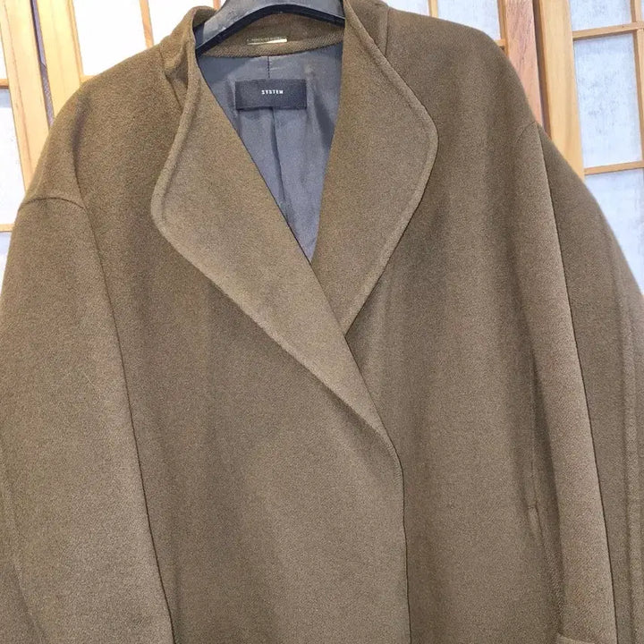 [SOLD OUT] SYSTEM 브라운 케시미어혼방  오버핏 코트