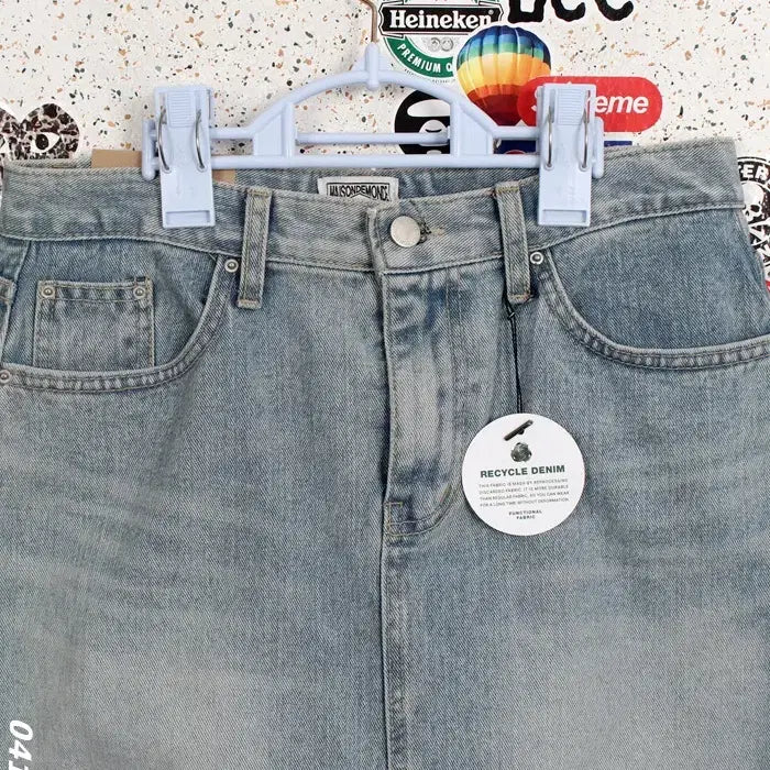 [BUNJANG] Maison de Monde Light Wash Denim Skirt (Women&