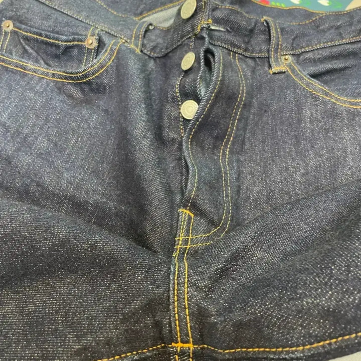 [BUNJANG] Shiota New Straight 5p One Wash Denim Jeans / 시오타 뉴스트레이트 5p 원워시 32 네이비
