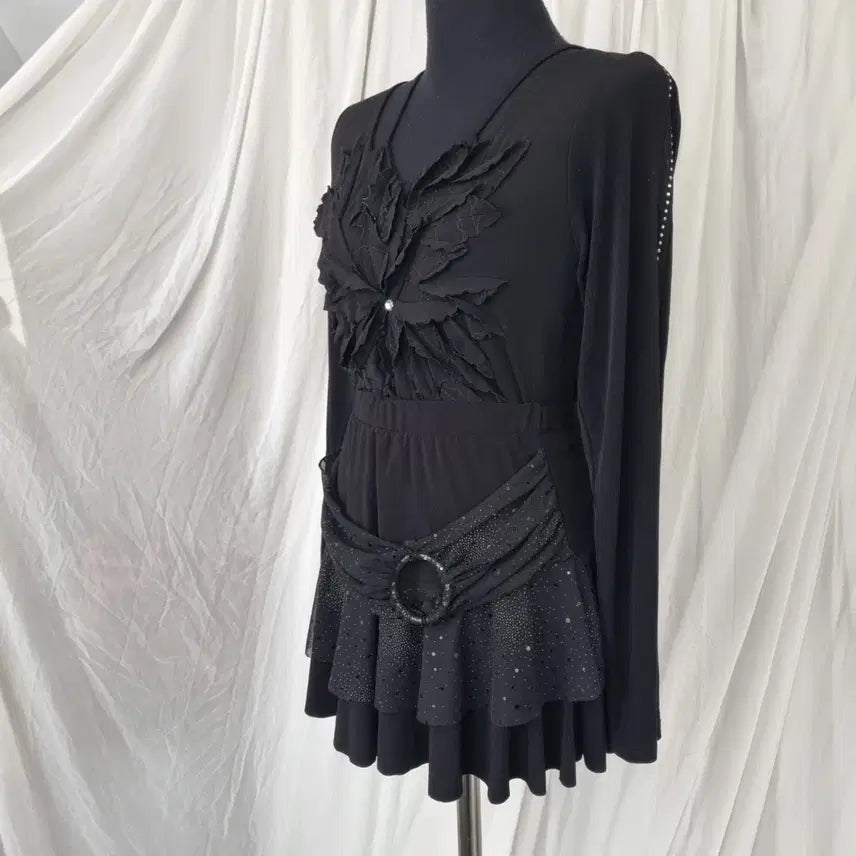 [BUNJANG] Unbranded Layered Sequin Skirt L / 국내제작 큐빅 스팽글 레이어드 스커트 L