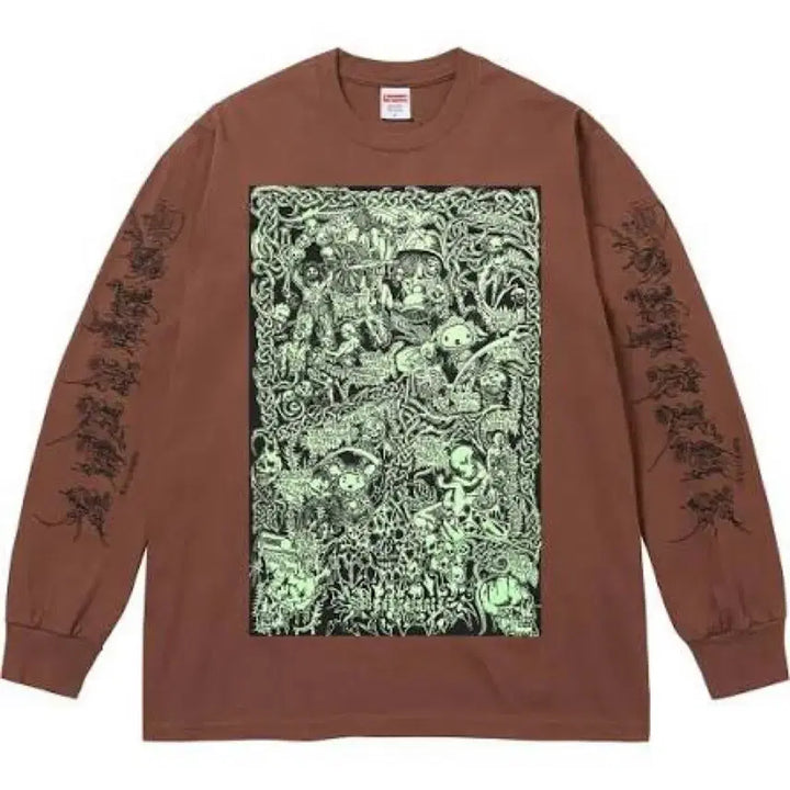 [BUNJANG] Supreme Warm Up Long Sleeve T-Shirt Brown L Size / 슈프림 웜벳 롱슬리브 티셔츠 브라운 - 26SS L사이즈