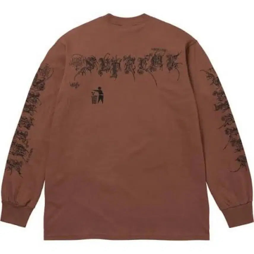 [BUNJANG] Supreme Warm Up Long Sleeve T-Shirt Brown L Size / 슈프림 웜벳 롱슬리브 티셔츠 브라운 - 26SS L사이즈