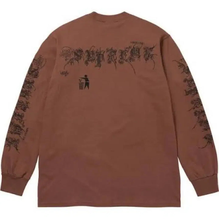 [BUNJANG] Supreme Warm Up Long Sleeve T-Shirt Brown L Size / 슈프림 웜벳 롱슬리브 티셔츠 브라운 - 26SS L사이즈