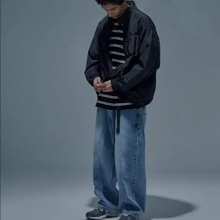 [BUNJANG] Moif SS25 Wide Belted Denim Pants / 모이프 [SS25] WIDE 6P BELTED DENIM PANTS /