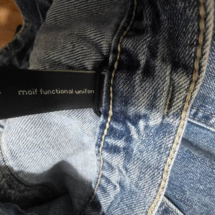 [BUNJANG] Moif SS25 Wide Belted Denim Pants / 모이프 [SS25] WIDE 6P BELTED DENIM PANTS /