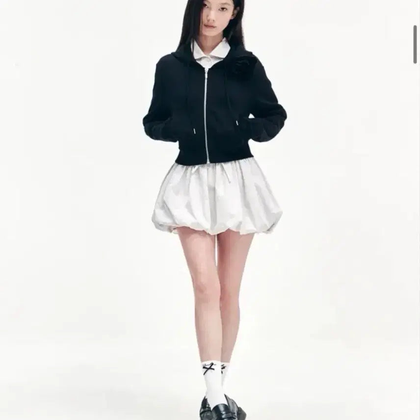 [BUNJANG] YOUHEE Flower Corsage Hooded Zip-up / [새상품]유희YOUHEE 플라워 코사지 후드집업