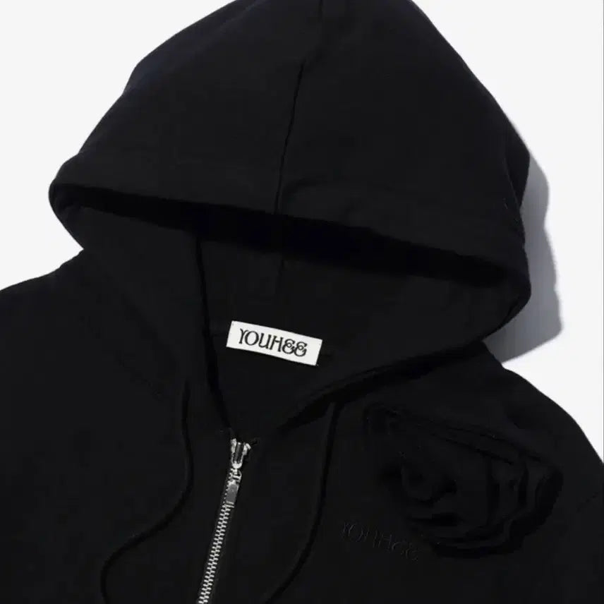 [BUNJANG] YOUHEE Flower Corsage Hooded Zip-up / [새상품]유희YOUHEE 플라워 코사지 후드집업