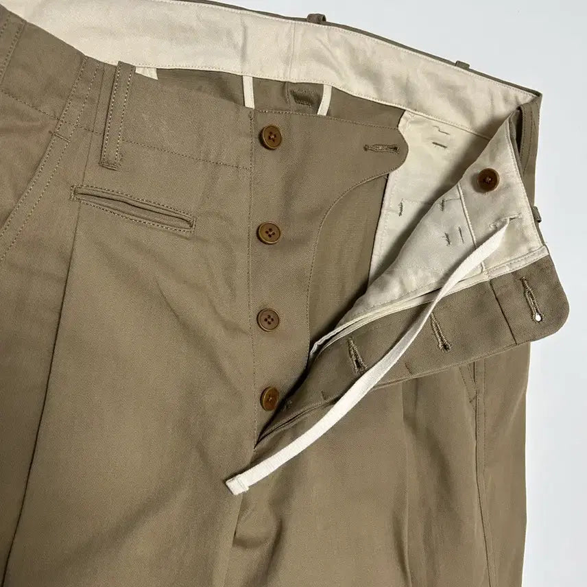 [BUNJANG] HAVERSACK M41 Selvedge Twill Wide Beige Trousers / (31)HAVERSACK M41하버색 셀비지 트윌 와이드 베이지 트라우저