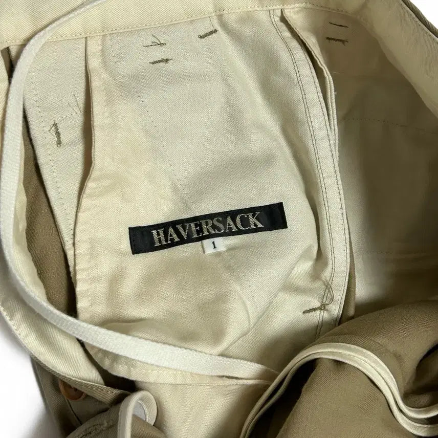[BUNJANG] HAVERSACK M41 Selvedge Twill Wide Beige Trousers / (31)HAVERSACK M41하버색 셀비지 트윌 와이드 베이지 트라우저