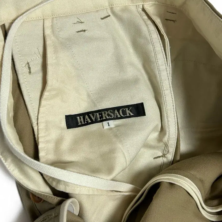 [BUNJANG] HAVERSACK M41 Selvedge Twill Wide Beige Trousers / (31)HAVERSACK M41하버색 셀비지 트윌 와이드 베이지 트라우저