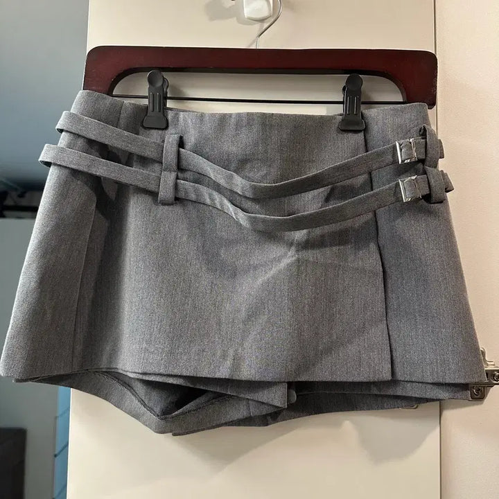 [BUNJANG] ZARA Buckle Skirt Pants - Dark Gray / 자라 zara 버클 스커트 팬츠 다크 그레이