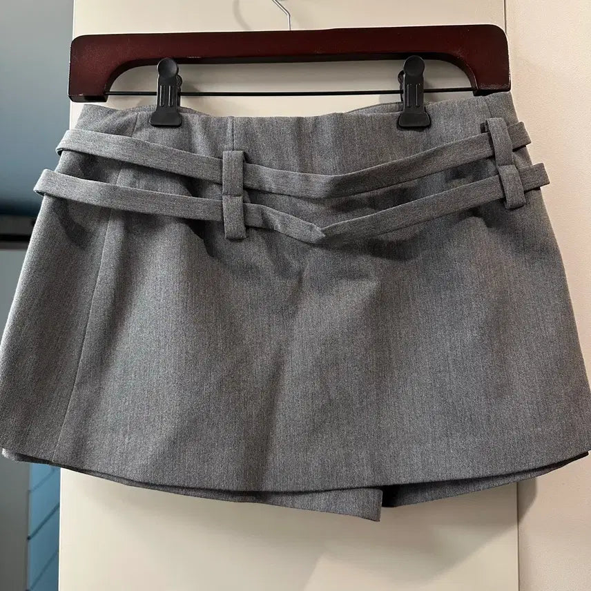 [BUNJANG] ZARA Buckle Skirt Pants - Dark Gray / 자라 zara 버클 스커트 팬츠 다크 그레이