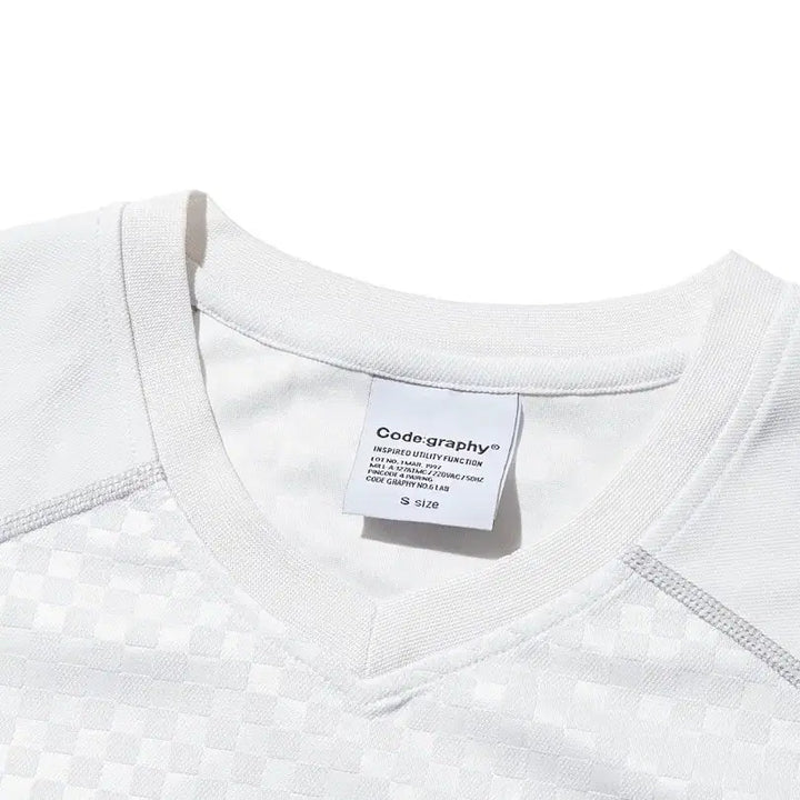 [SOLD OUT] (1회시착)코드그라피 24H 스포츠 긴팔 져지 티셔츠 화이트 S 남여공용