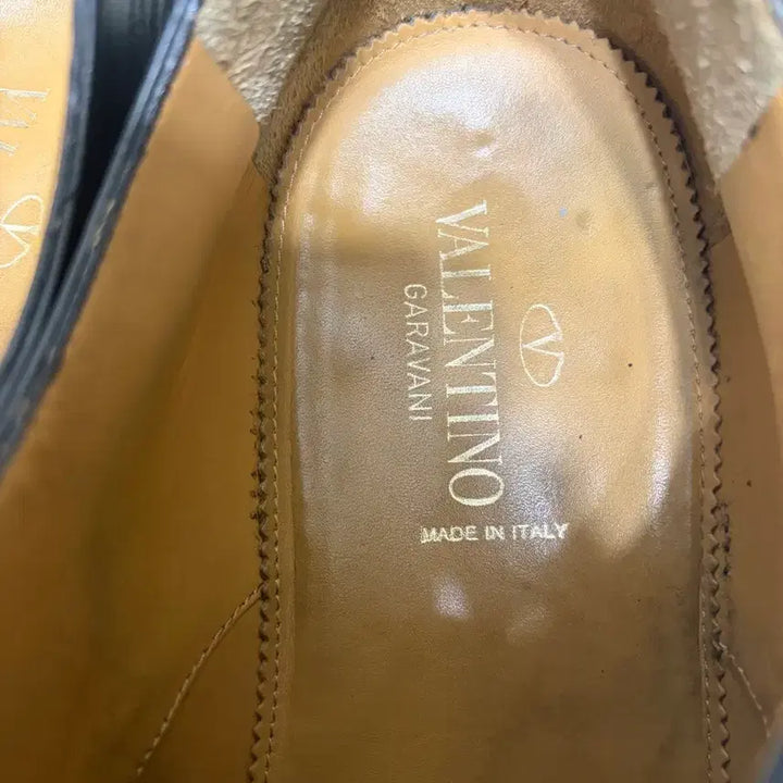 [BUNJANG] Valentino Black Leather Derby Shoes / 발랜티노 블랙 가죽 더비 슈즈