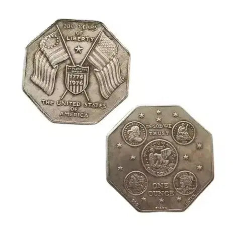 [BUNJANG] French Octagon Commemorative Silver Coin Medal / [프랑스 빈티지] 팔각형 옥타곤 기념 은화 메달 코인