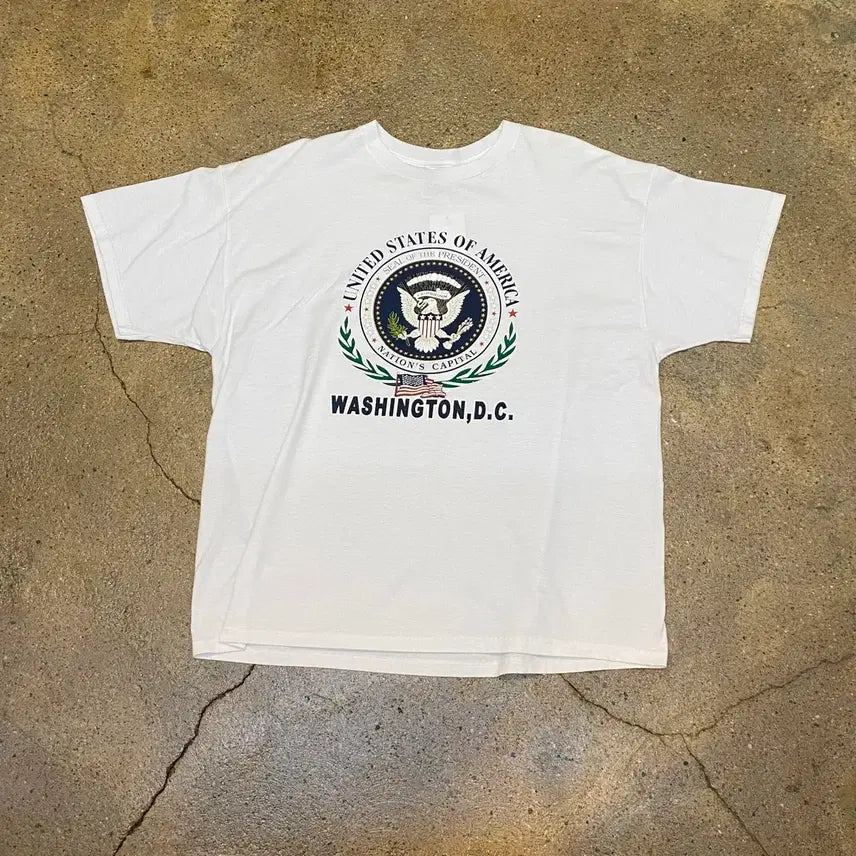 [BUNJANG] Fruit of the Loom Washington Graphic T-shirt / 미국 빈티지 프루트오브더룸 아메리카 워싱턴 프린팅 반팔티