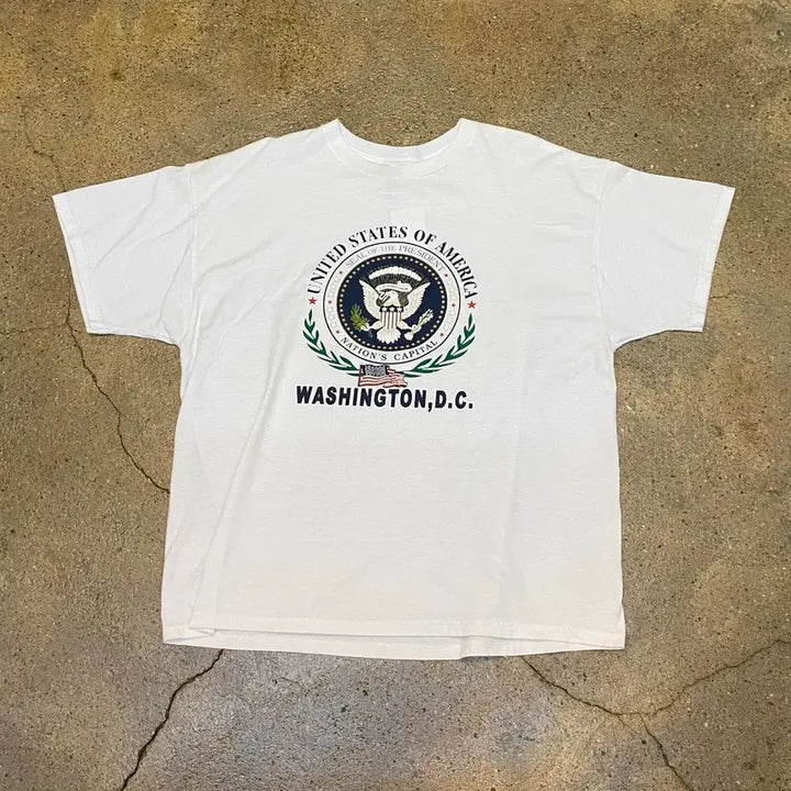 [BUNJANG] Fruit of the Loom Washington Graphic T-shirt / 미국 빈티지 프루트오브더룸 아메리카 워싱턴 프린팅 반팔티