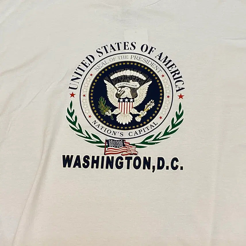 [BUNJANG] Fruit of the Loom Washington Graphic T-shirt / 미국 빈티지 프루트오브더룸 아메리카 워싱턴 프린팅 반팔티