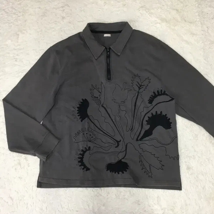 [BUNJANG] Anonimoa Half Zip-up Collar Neck T-Shirt / anonimo(a) 아노니모아노니마  하프집업 카라넥티 DD15