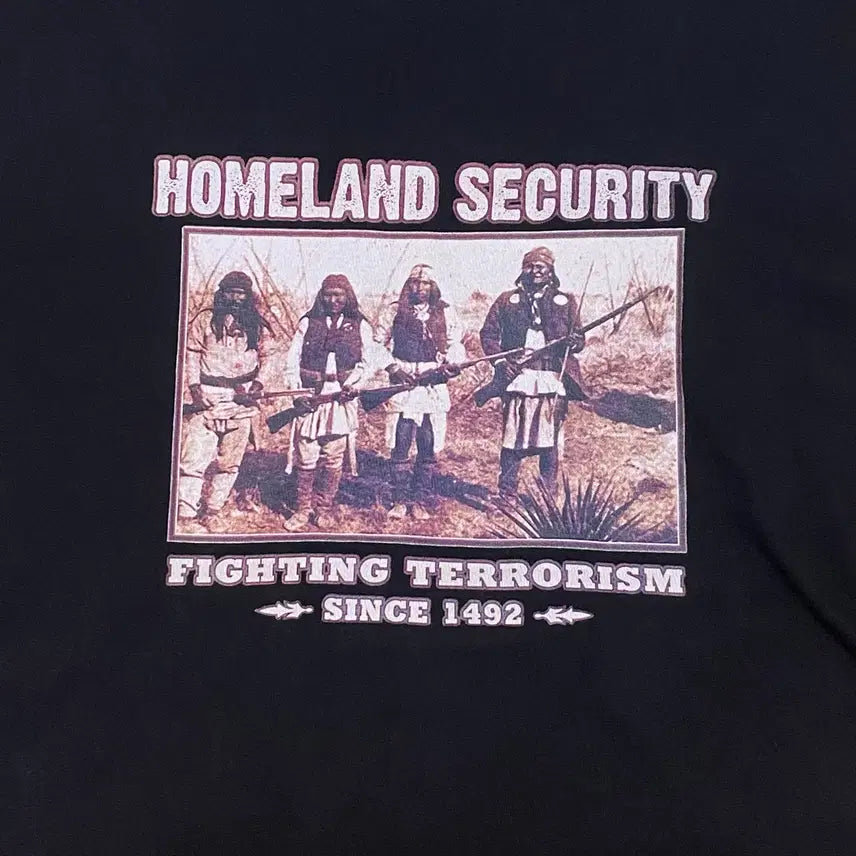 [BUNJANG] Vintage Homeland Native American Print T-shirt / 미국 빈티지 홈랜드 원주민 프린팅 반팔티 티셔츠
