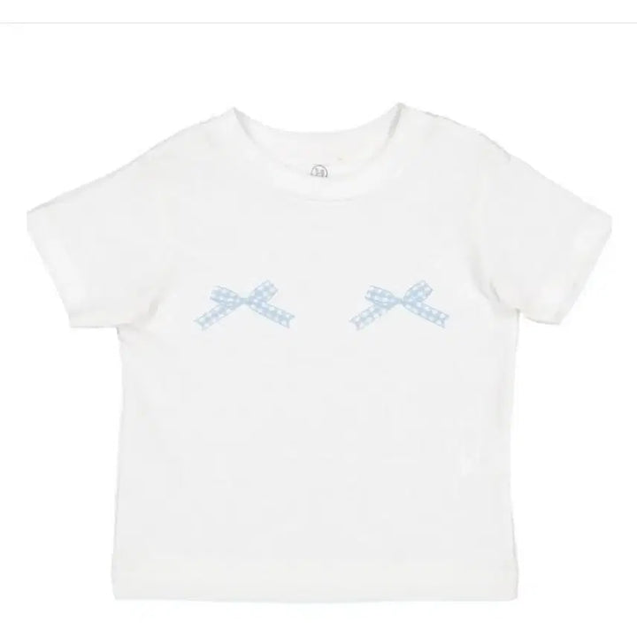[BUNJANG] Romantic Blue Ribbon Baby Tee / romantic blue ribbon tee