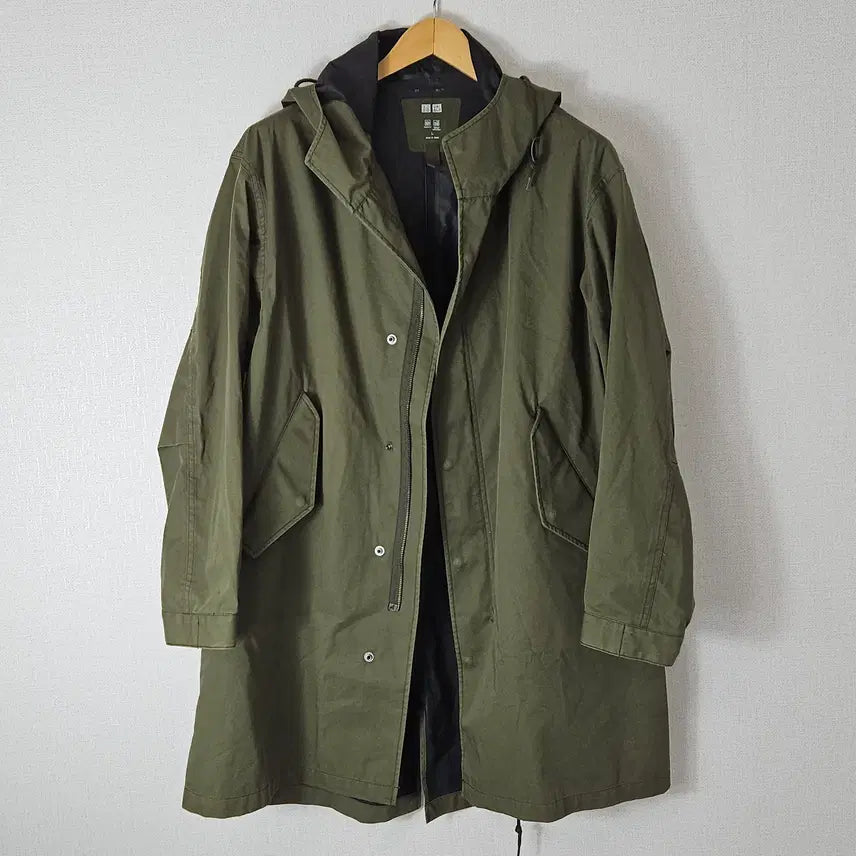 [BUNJANG] Uniqlo Blocktech M65 Fishtail Parka - Olive Khaki (Size L) / 유니클로 블록테크 피쉬테일 M65 올리브카키 롱자켓 L