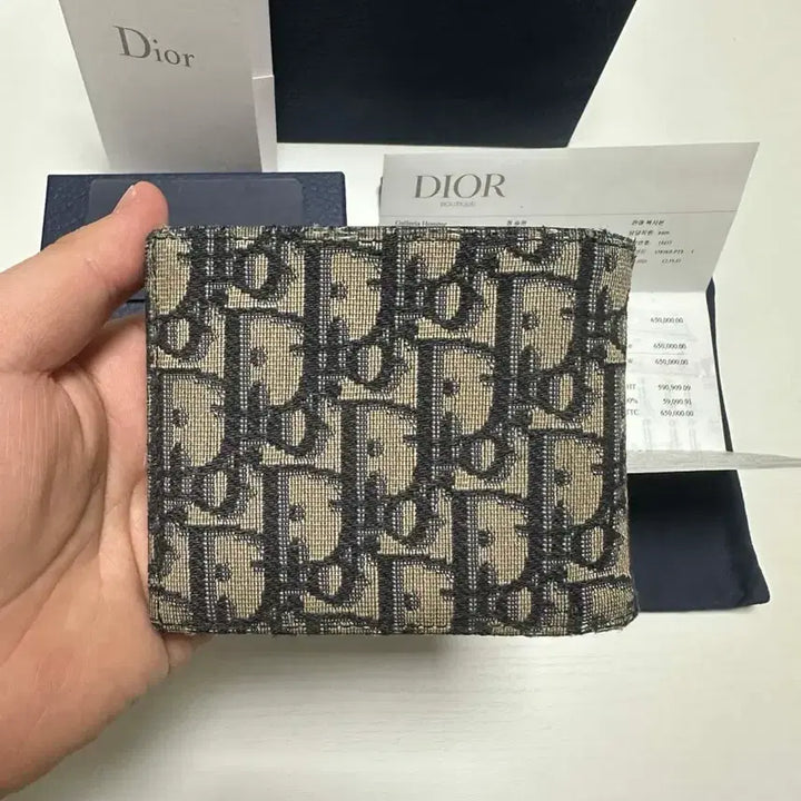 [BUNJANG] Dior Compact Oblique Wallet Beige / [ S급 / 풀구성 ] 디올 컴팩트 오블리크 반지갑 베이지