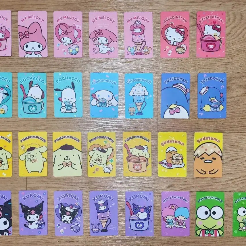 [BUNJANG] Baskin Robbins Sanrio Collaboration Photocard Bundle Set / 배스킨라빈스 산리오 포토카드 29장 판매합니다.