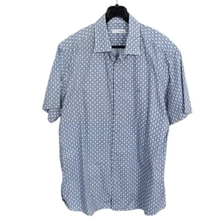 [BUNJANG] Dupont Blue Tone Pattern Short Sleeve Shirt Men&