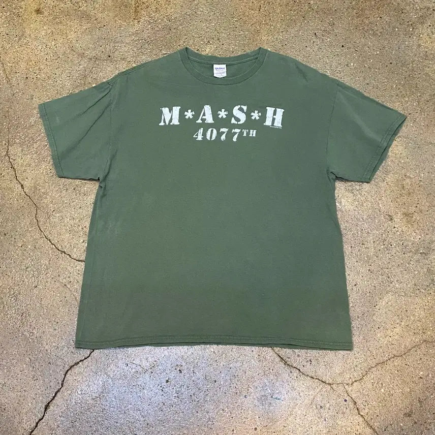 [BUNJANG] Gildan MASH Printed T-shirt / 미국 빈티지 길단 MASH 프린팅 반팔티 밀리터리느낌