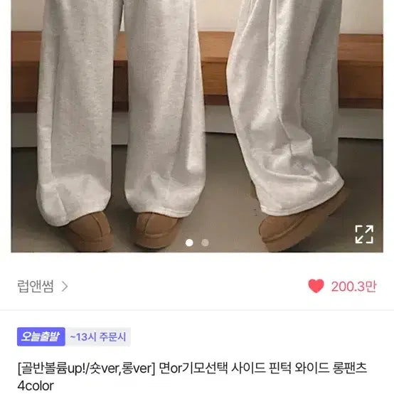 [BUNJANG] 핀턱 와이드 롱 스웨트 팬츠 / 핀턱 와이드 롱 스웨트 팬츠