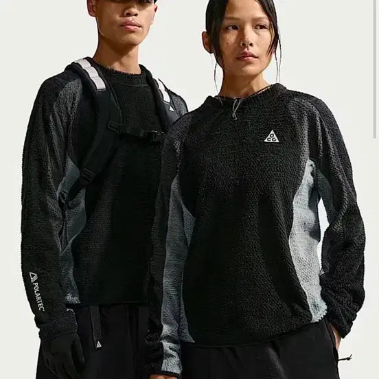 [BUNJANG] Nike ACG Wolf Tree Fleece Crew Black / 나이키 ACG 울프 리첸 플리스 크루 블랙